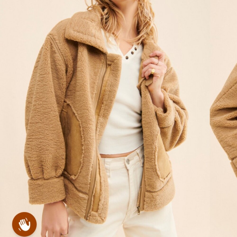 Relaxed Sherpa Moto Jacket LaBiz XS